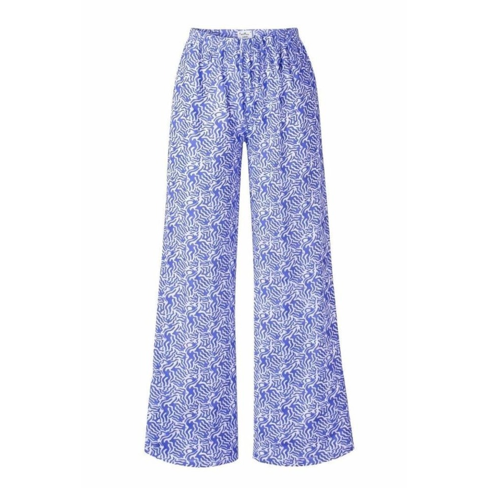 ELBY x Presley Design CoastalPurple Swirl Abstract Wide Leg Elastic Waist Pant M